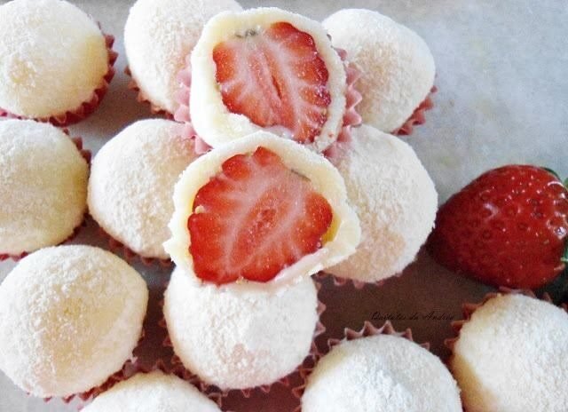 Brigadeiro de Leite Ninho com Morango